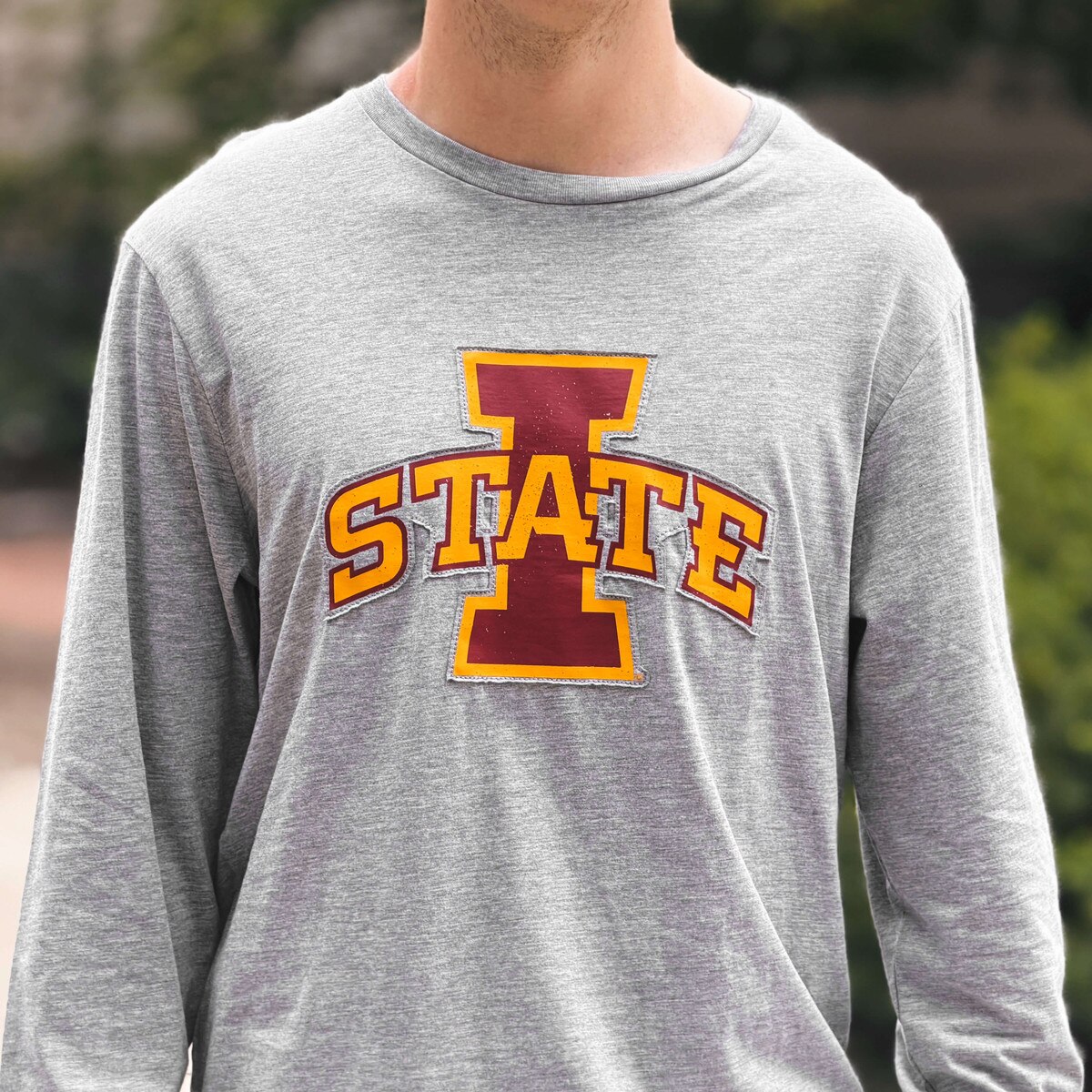 Champion® I-State Gray Long Sleeve T-Shirt
